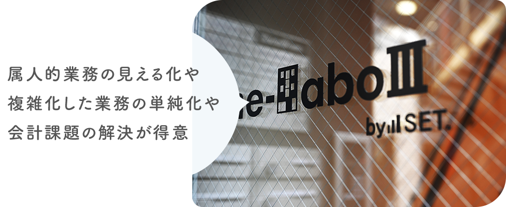 属人的業務の見える化や複雑化した業務の単純化や会計課題の解決が得意